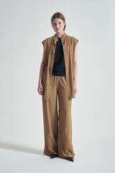 Wide Leg Trousers with Structured Cuts  | Grifoni