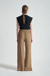 Wide Leg Trousers with Structured Cuts  | Grifoni
