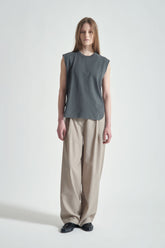 Sleeveless Cotton T‑Shirt  | Grifoni