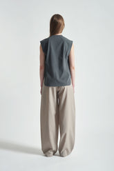 Sleeveless Cotton T‑Shirt  | Grifoni