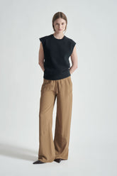 Sleeveless Cotton Crewneck Sweatshirt  | Grifoni