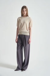 Short Sleeve Cotton Knit Top  | Grifoni