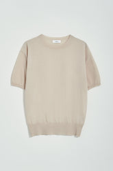 Short Sleeve Cotton Knit Top  | Grifoni